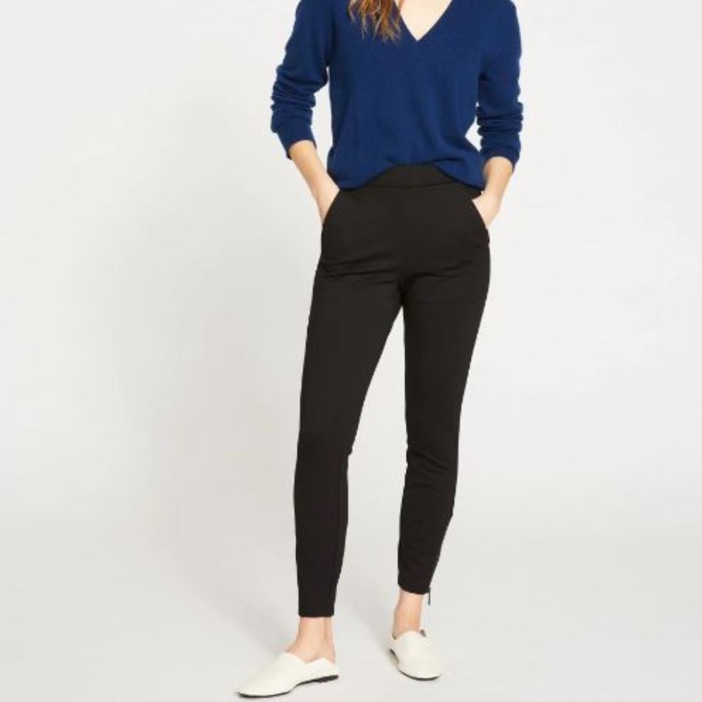 Universal Standard Medium [18/20] Moto Signature Ponte Pants Zipper Black